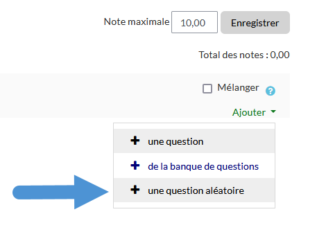 Paramètre question aléatoire QCM sur TicéA